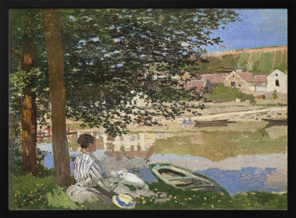 On the Bank of the Seine, Bennecourt (1868) By Claude Monet Claude Monet