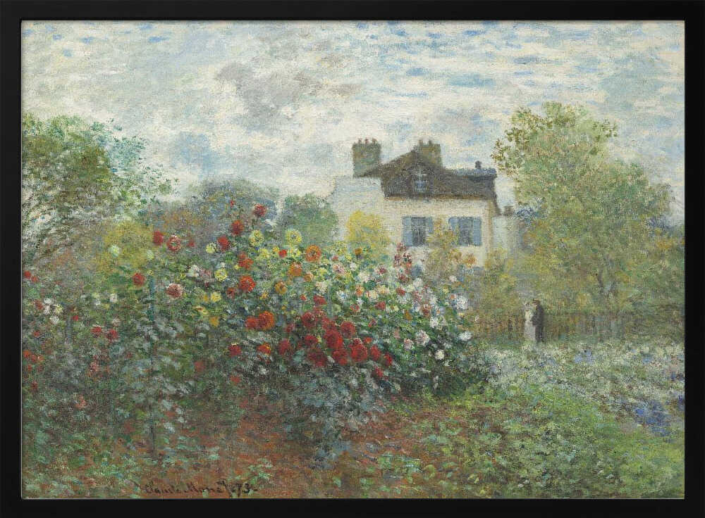 The Artist's Garden In Argenteuil, a Corner of the Garden With Dahlias (1873) Claude Monet