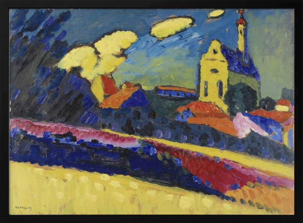 Study of Murnau  Landscape With Church (1909)