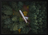 Abandoned Plane in Forest Art Print UK — Landscape Vibrant Wall Art — Living Room — Wall It All Prints