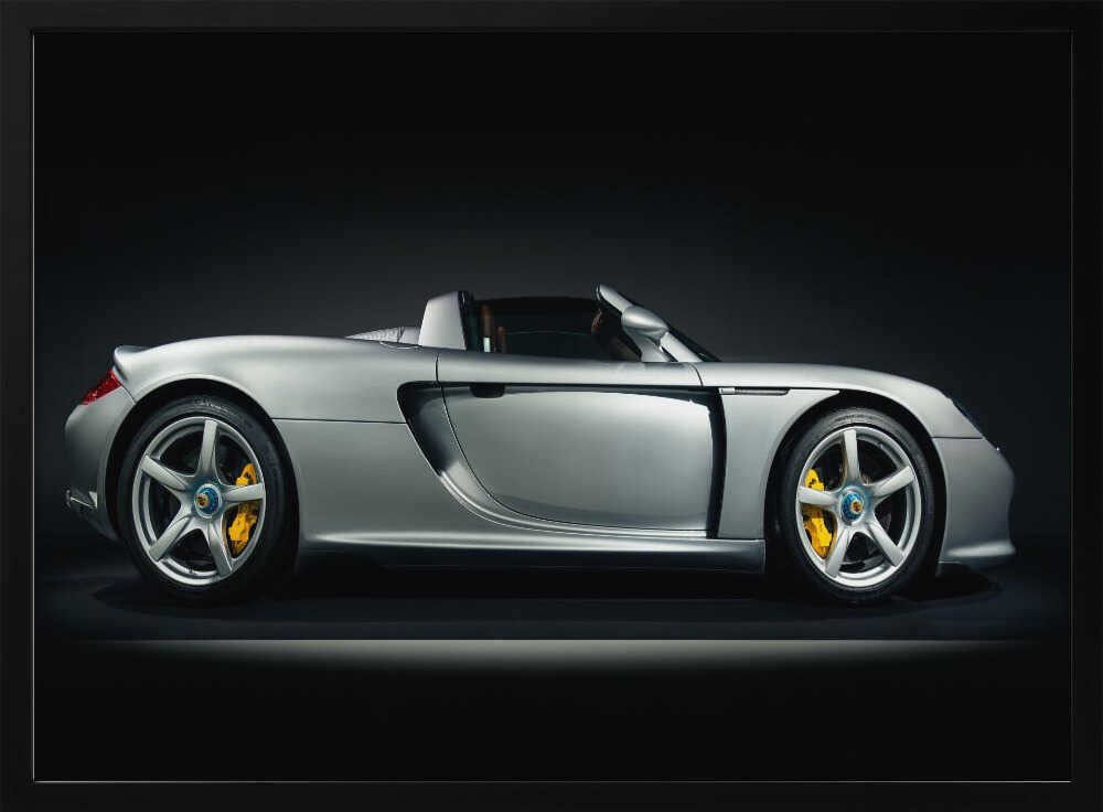 Elegant Silver Supercar Art Print UK — Dark Moody Dark Wall Art — Living Room — Wall It All Prints