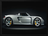 Elegant Silver Supercar Art Print UK — Dark Moody Dark Wall Art — Living Room — Wall It All Prints