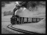Nostalgic Steam Train Journey Art Print UK — Landscape Dark Wall Art — Living Room — Wall It All Prints