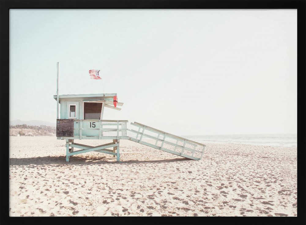 Santa Monica Art Print UK — Landscape Vibrant Wall Art — Bedroom — Wall It All Prints
