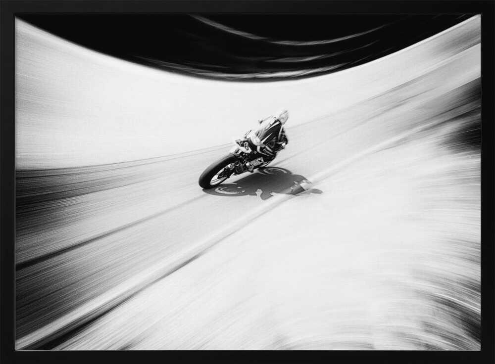Motorcycle Speed Blur Art Print UK — Automotive Dark Wall Art — Living Room — Wall It All Prints