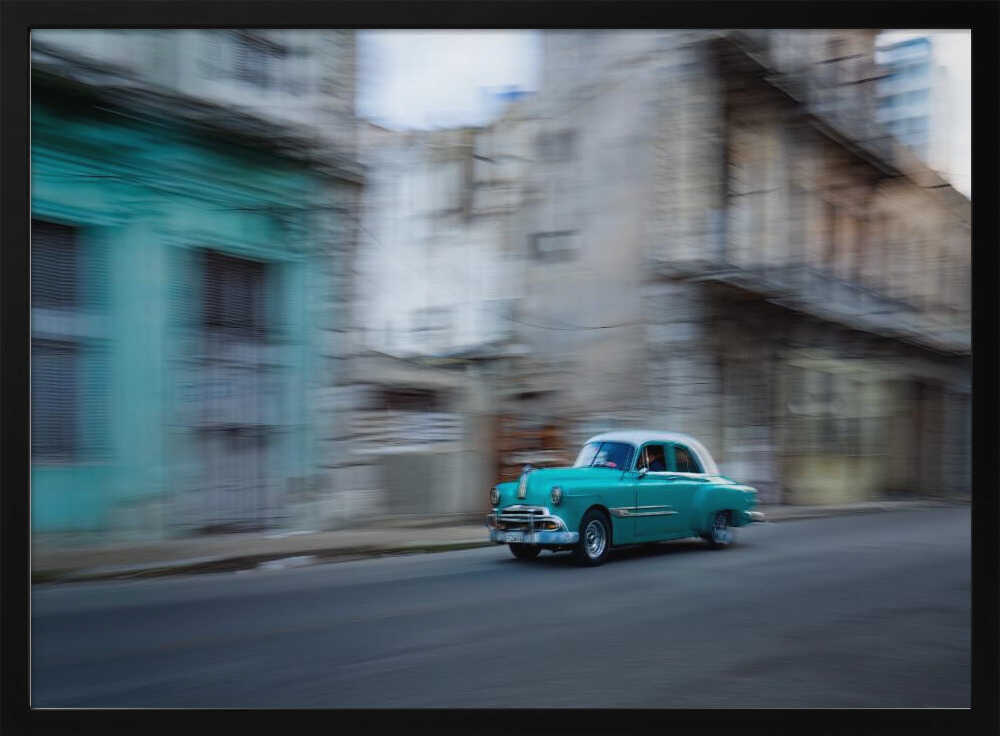 Havana Classic Car Drive Art Print UK — Vintage Vibrant Wall Art — Living Room — Wall It All Prints