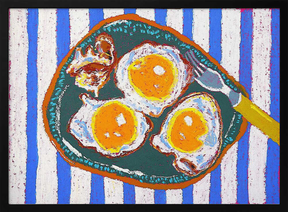 Sunny Side Up Breakfast Art Print UK — Food Vibrant Wall Art — Kitchen — Wall It All Prints