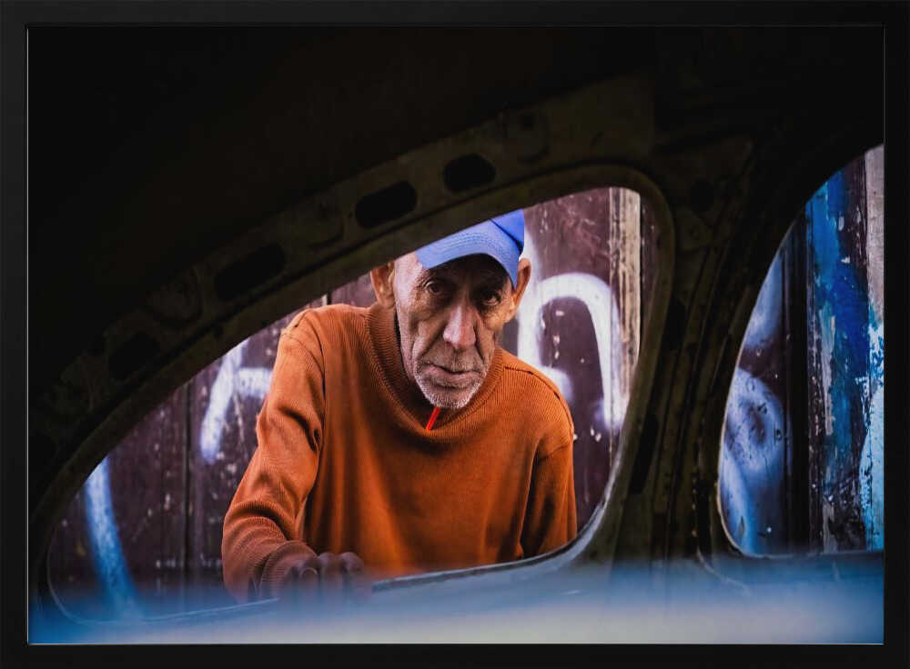 Old Man's Gaze Art Print UK — Dark Moody Dark Wall Art — Living Room — Wall It All Prints