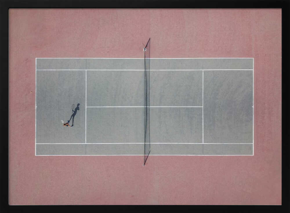 Tennis Court Shadow Play Art Print UK — Abstract Vibrant Wall Art — Office — Wall It All Prints