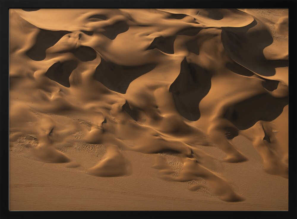Golden Desert Dunes Art Print UK — Abstract Calm Wall Art — Living Room — Wall It All Prints