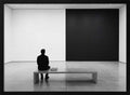 Man in Art Gallery