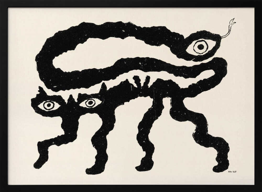 I Am Animals Art Print UK — Abstract Dark Wall Art — Office — Wall It All Prints