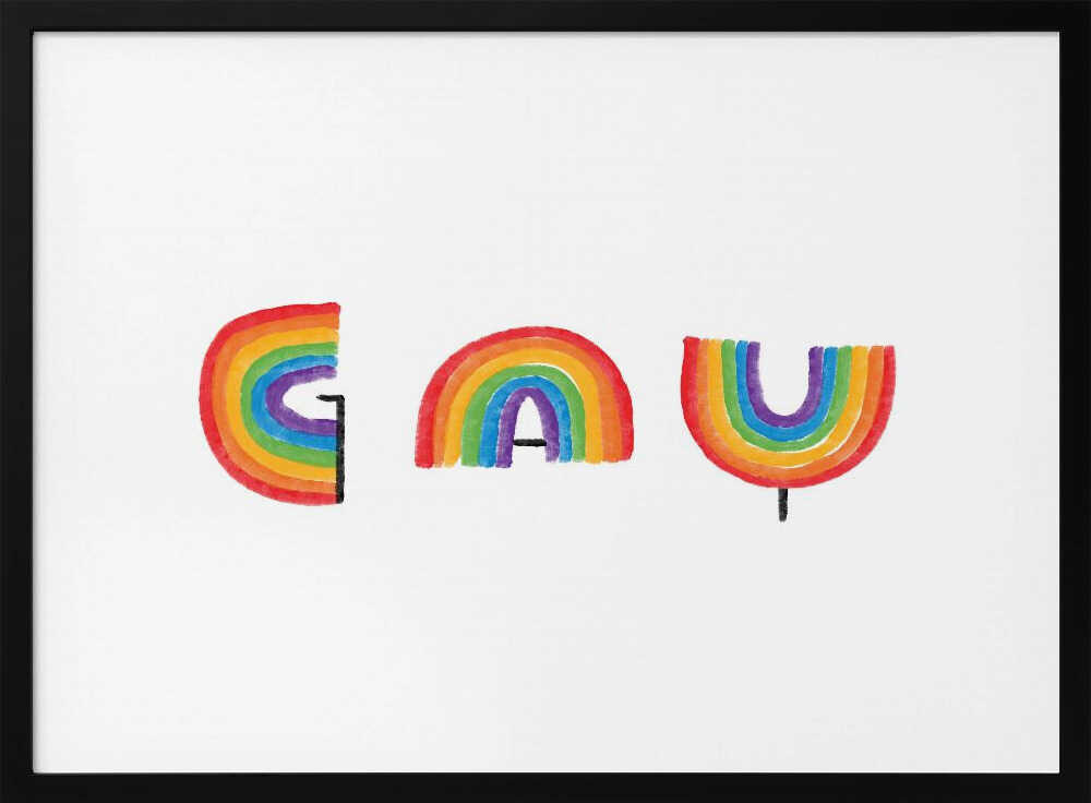 Gay Pride Rainbow Art Print UK — Abstract Vibrant Wall Art — Office — Wall It All Prints