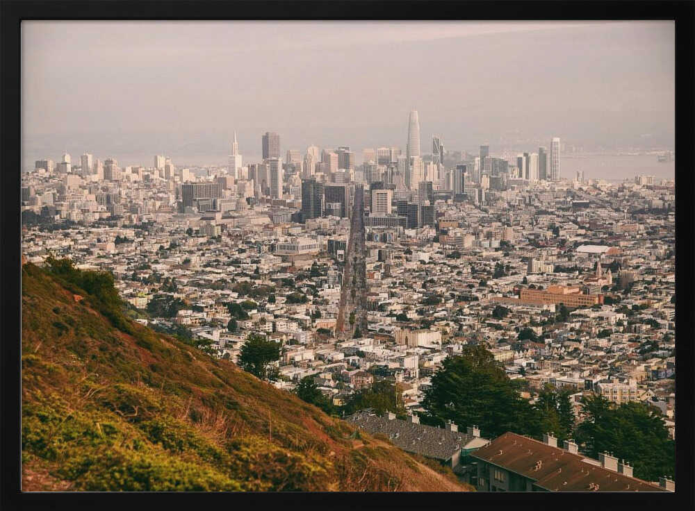 San Francisco Skyline Vista Art Print UK — Landscape Warm Wall Art — Living Room — Wall It All Prints