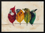 Whimsical Leaf Birds