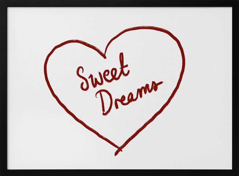 Sweet Dreams Heart Art Print UK — Abstract Minimal Wall Art — Office — Wall It All Prints