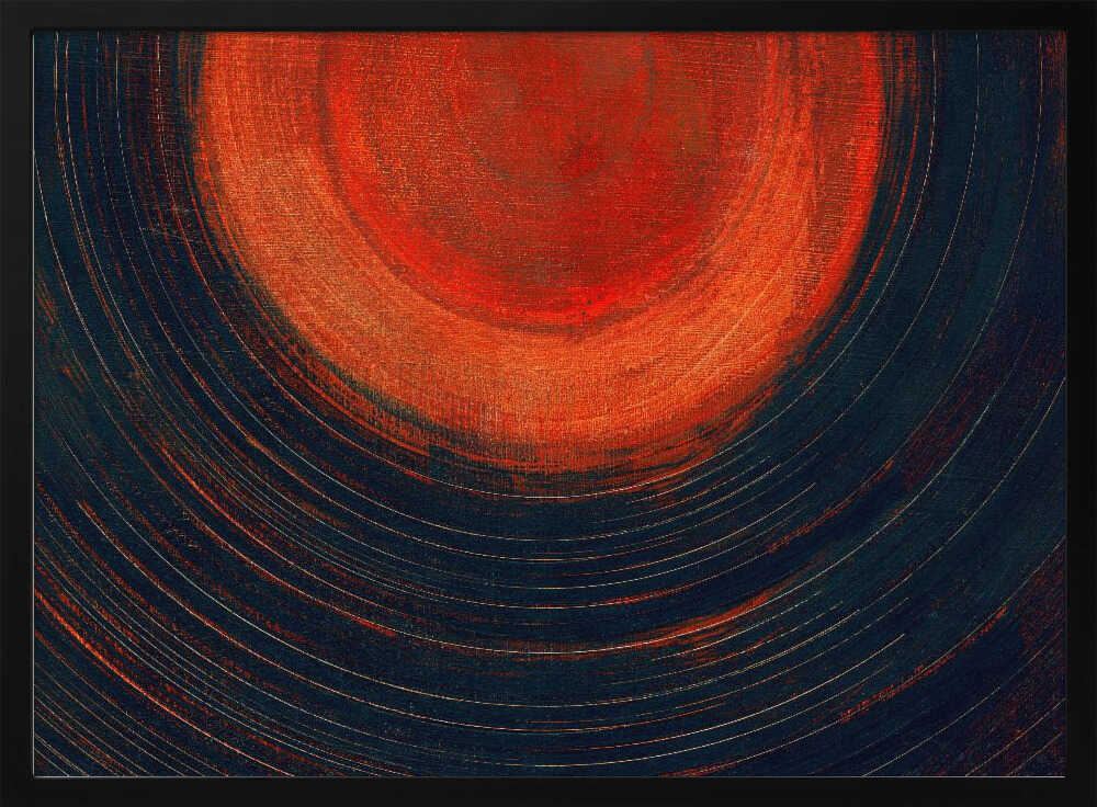 Fiery Cosmic Rings Art Print UK — Abstract Vibrant Wall Art — Bathroom — Wall It All Prints