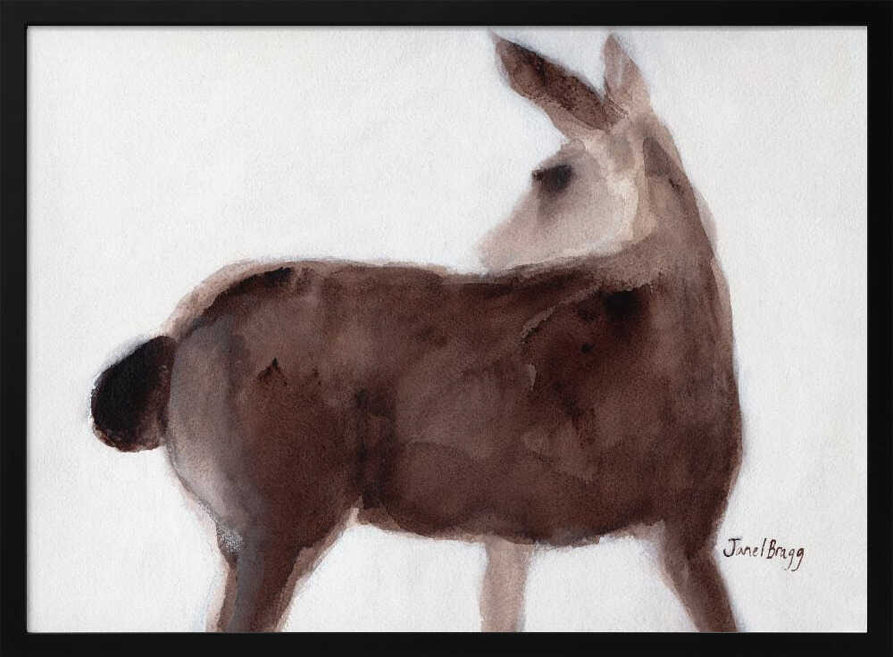 Gentle Watercolor Deer Art Print UK — Abstract Calm Wall Art — Bedroom — Wall It All Prints