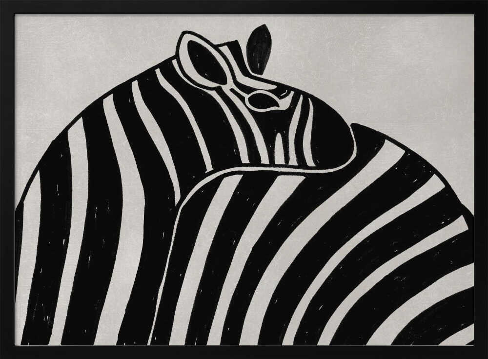 Zebra Love Art Print UK — Abstract Calm Wall Art — Office — Wall It All Prints