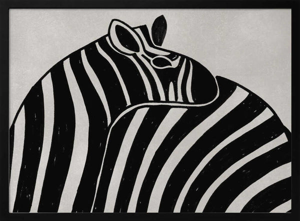 Zebra Love Art Print UK — Abstract Calm Wall Art — Office — Wall It All Prints