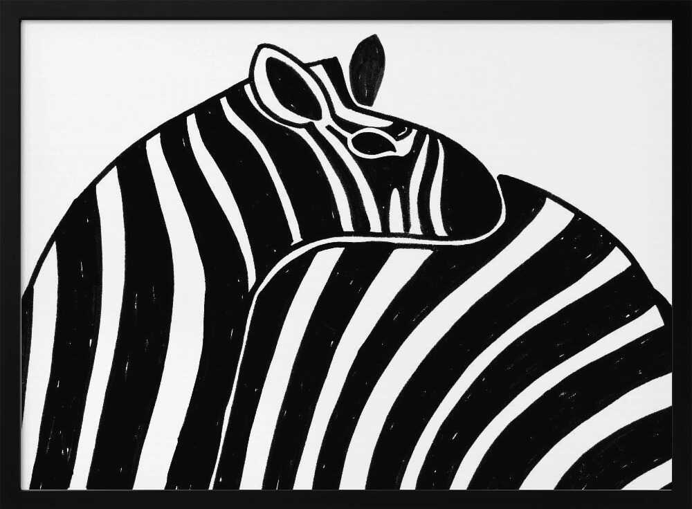 Bold Zebra Stripes Art Print UK — Abstract Vibrant Wall Art — Office — Wall It All Prints