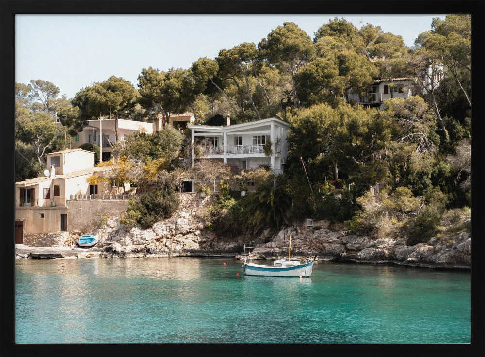 Sunny Mediterranean Cove Art Print UK — Celestial Calm Wall Art — Bedroom — Wall It All Prints