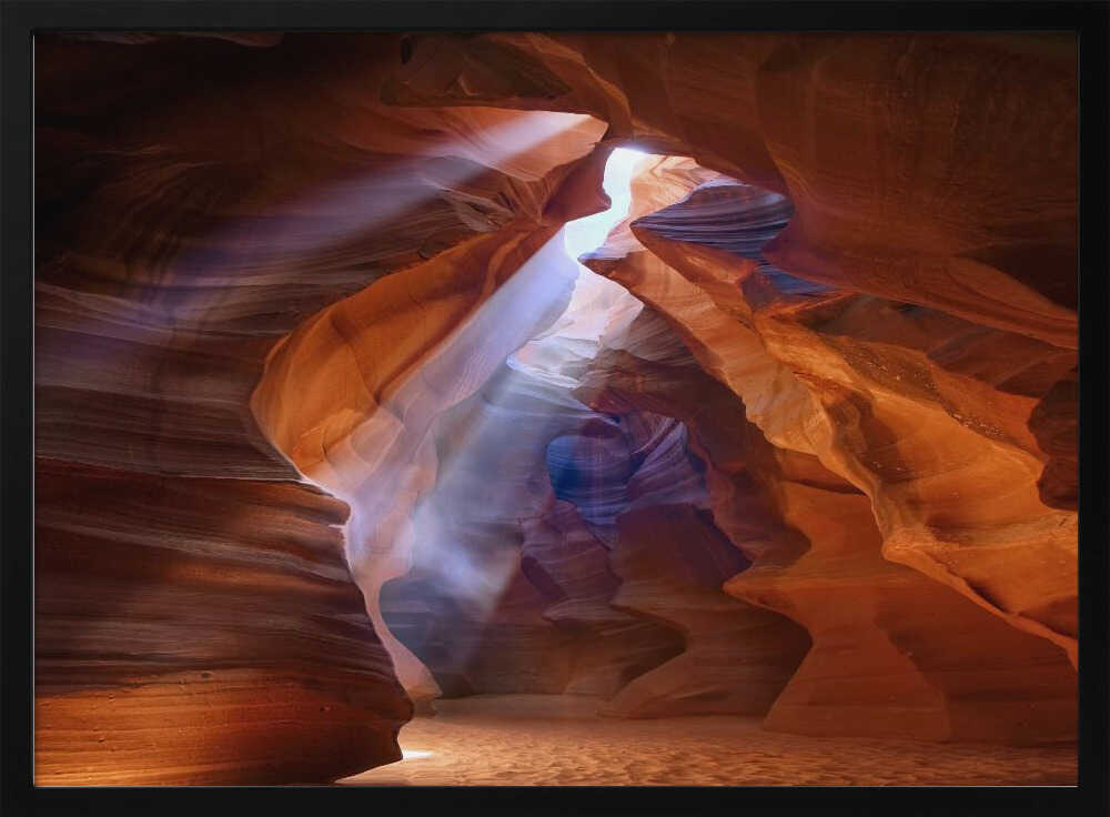Golden Canyon Light Art Print UK — Abstract Vibrant Wall Art — Living Room — Wall It All Prints