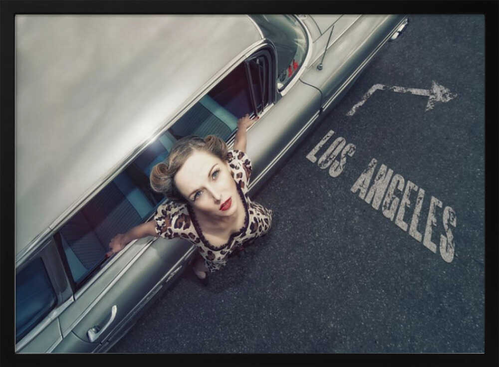 Los Angeles Retro Style Art Print UK — Portrait Elegant Wall Art — Living Room — Wall It All Prints
