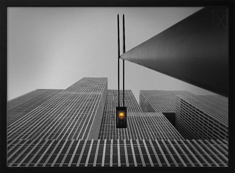Modern City Glow Art Print UK — Abstract Vibrant Wall Art — Office — Wall It All Prints