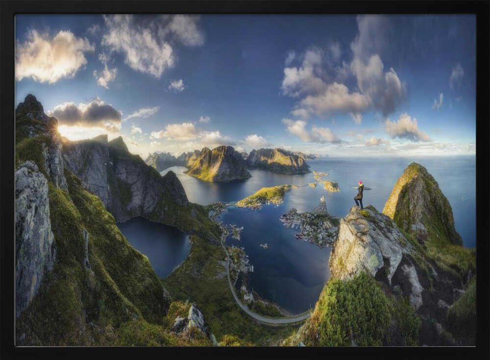 Lofoten Mountain Vista Art Print UK — Dark Moody Calm Wall Art — Living Room — Wall It All Prints