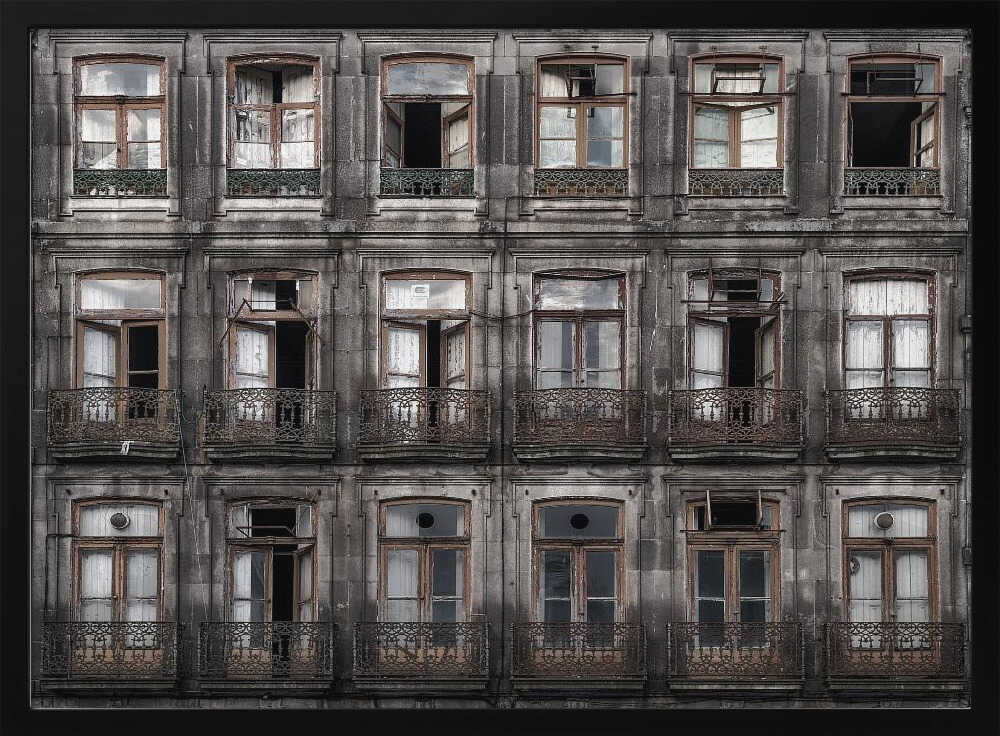 Old City Windows Art Print UK — Vintage Vibrant Wall Art — Living Room — Wall It All Prints