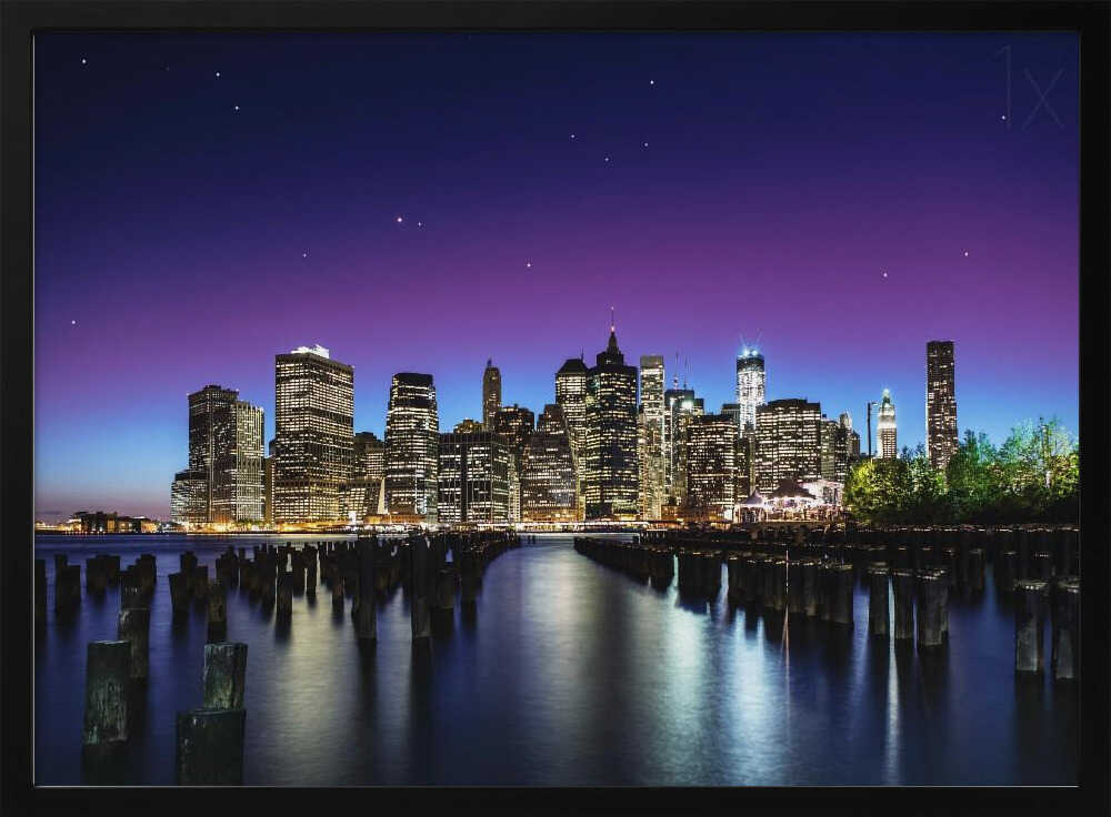 New York City Reflections Art Print UK — Dark Moody Dark Wall Art — Living Room — Wall It All Prints