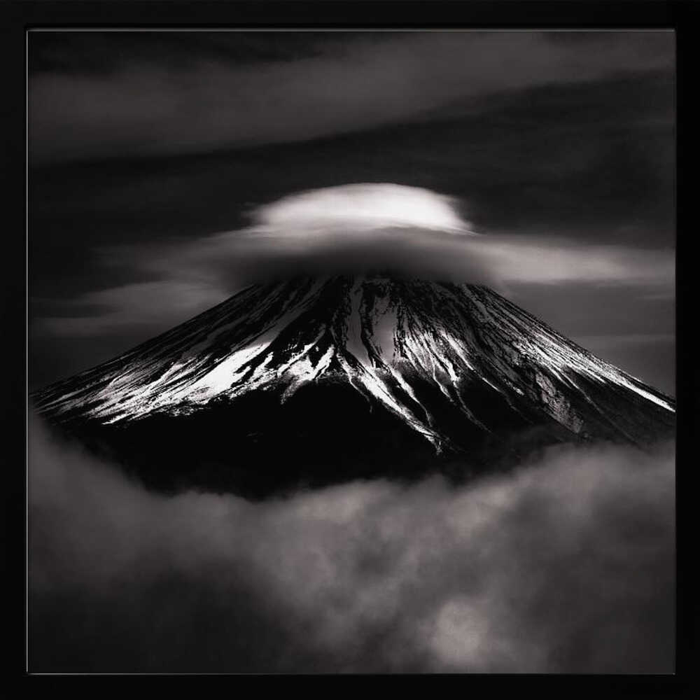 Mount Fuji Cloud Hat Art Print UK — Japanese Calm Wall Art — Living Room — Wall It All Prints