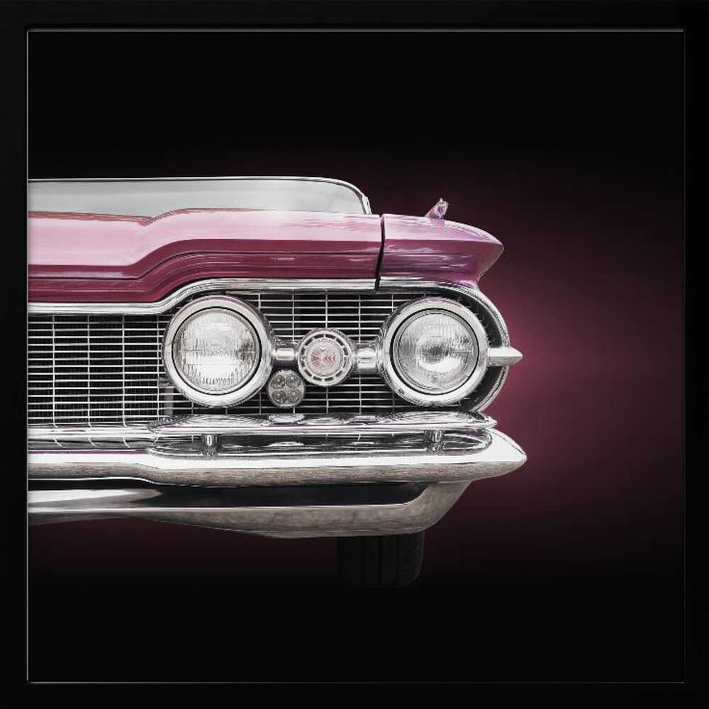Classic Purple Car Front Art Print UK — Vintage Vibrant Wall Art — Living Room — Wall It All Prints