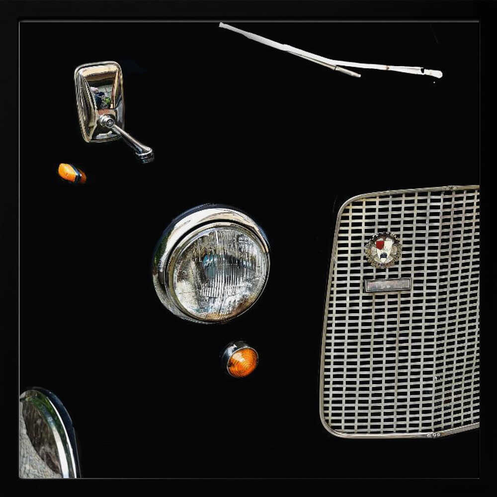 Classic Car Details Art Print UK — Vintage Vibrant Wall Art — Living Room — Wall It All Prints