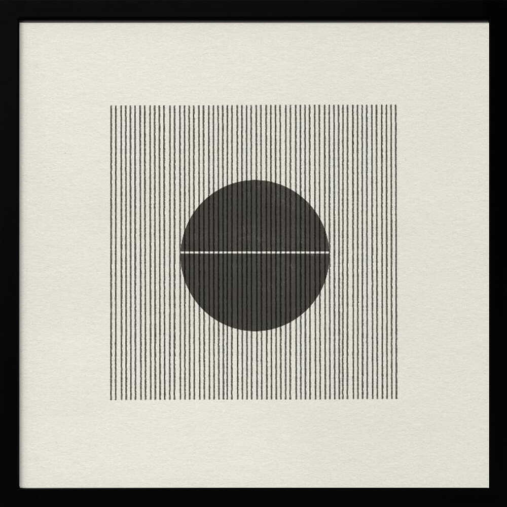 Line and Circle Harmony Art Print UK — Abstract Dark Wall Art — Office — Wall It All Prints