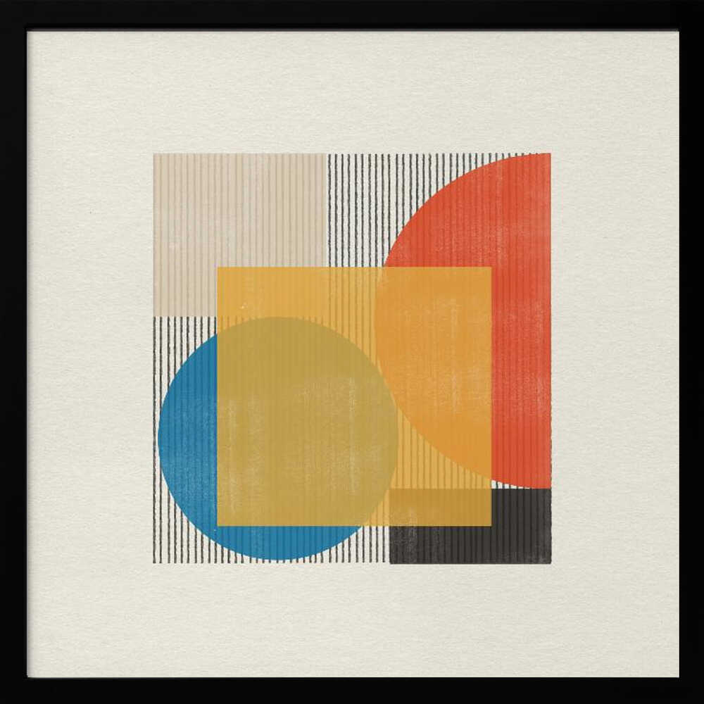 Geometric Harmony Art Print UK — Abstract Vibrant Wall Art — Office — Wall It All Prints
