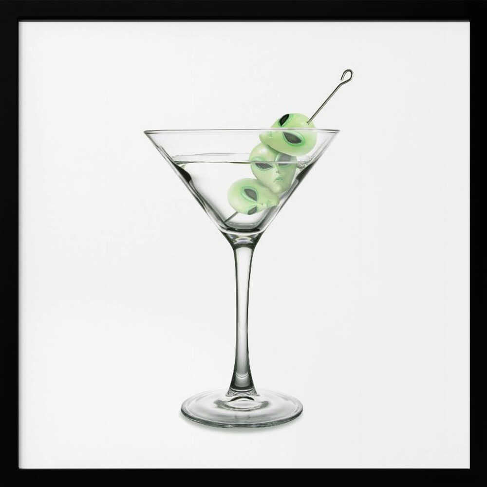 Alien Martini Art Print UK — Food Vibrant Wall Art — Kitchen — Wall It All Prints