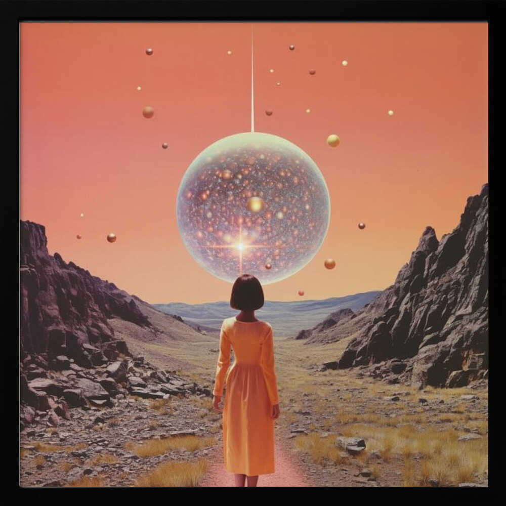 Desert Sphere Vision Art Print UK — Portrait Vibrant Wall Art — Bathroom — Wall It All Prints