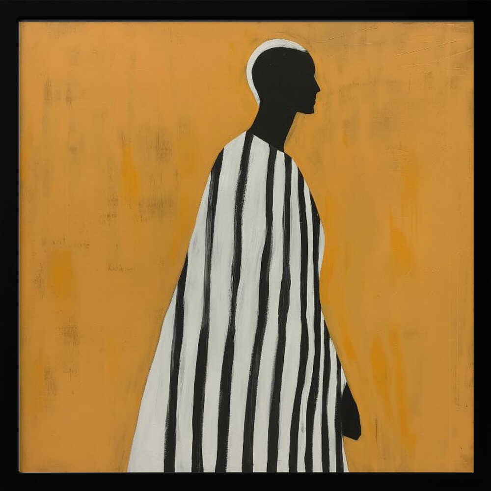 Elegant Striped Figure Art Print UK — Abstract Vibrant Wall Art — Office — Wall It All Prints