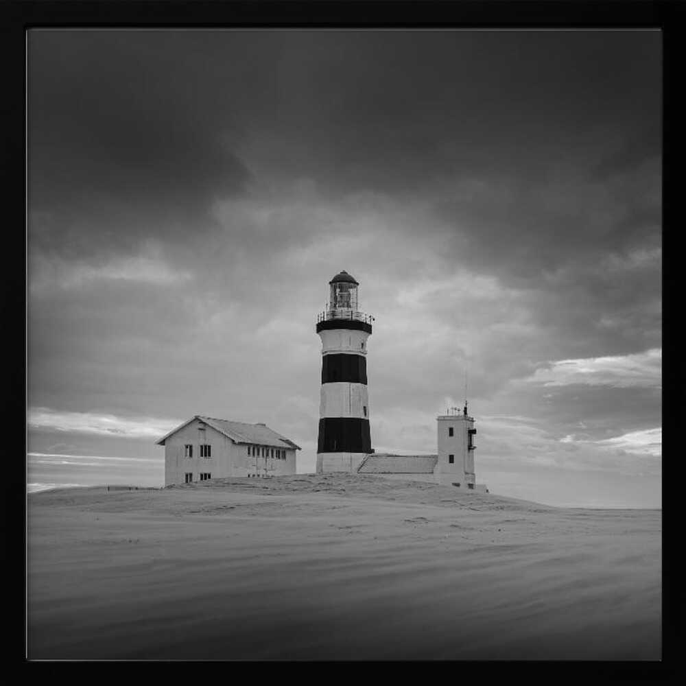 Stormy Coastal Lighthouse Art Print UK — Dark Moody Dark Wall Art — Living Room — Wall It All Prints