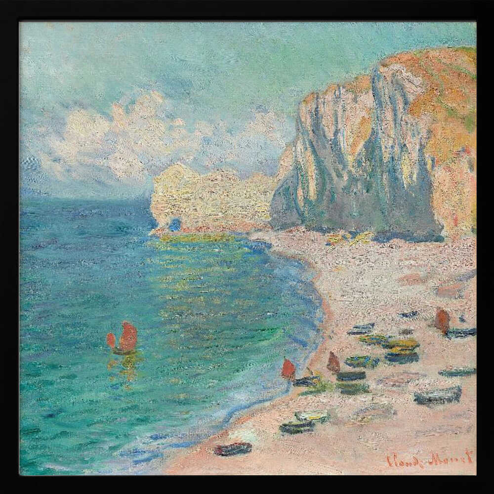 The Beach and the Falaise D'amont (1885) By Claude Monet. Claude Monet