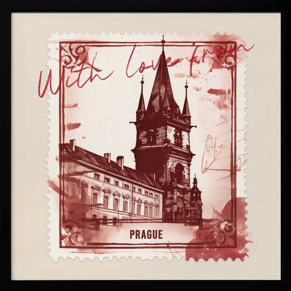 Prague Historic Tower Stamp