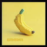 Pixelated Yellow Banana