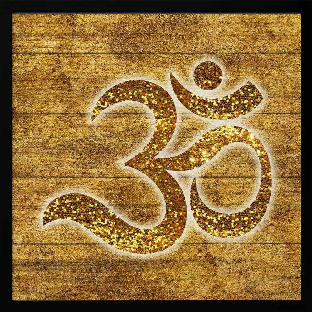 Golden Glitter Om Symbol Martina
