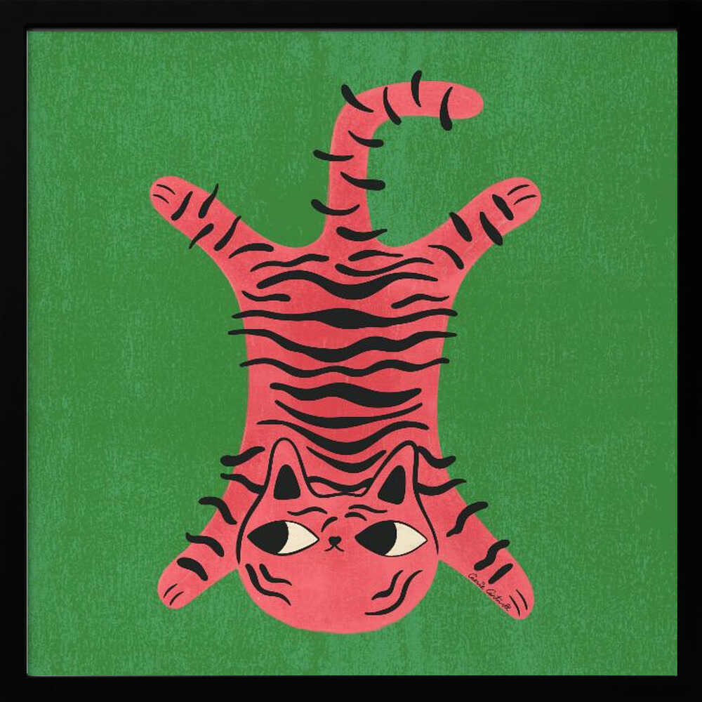 Cat Rug Art Print UK — Abstract Minimal Wall Art — Living Room — Wall It All Prints