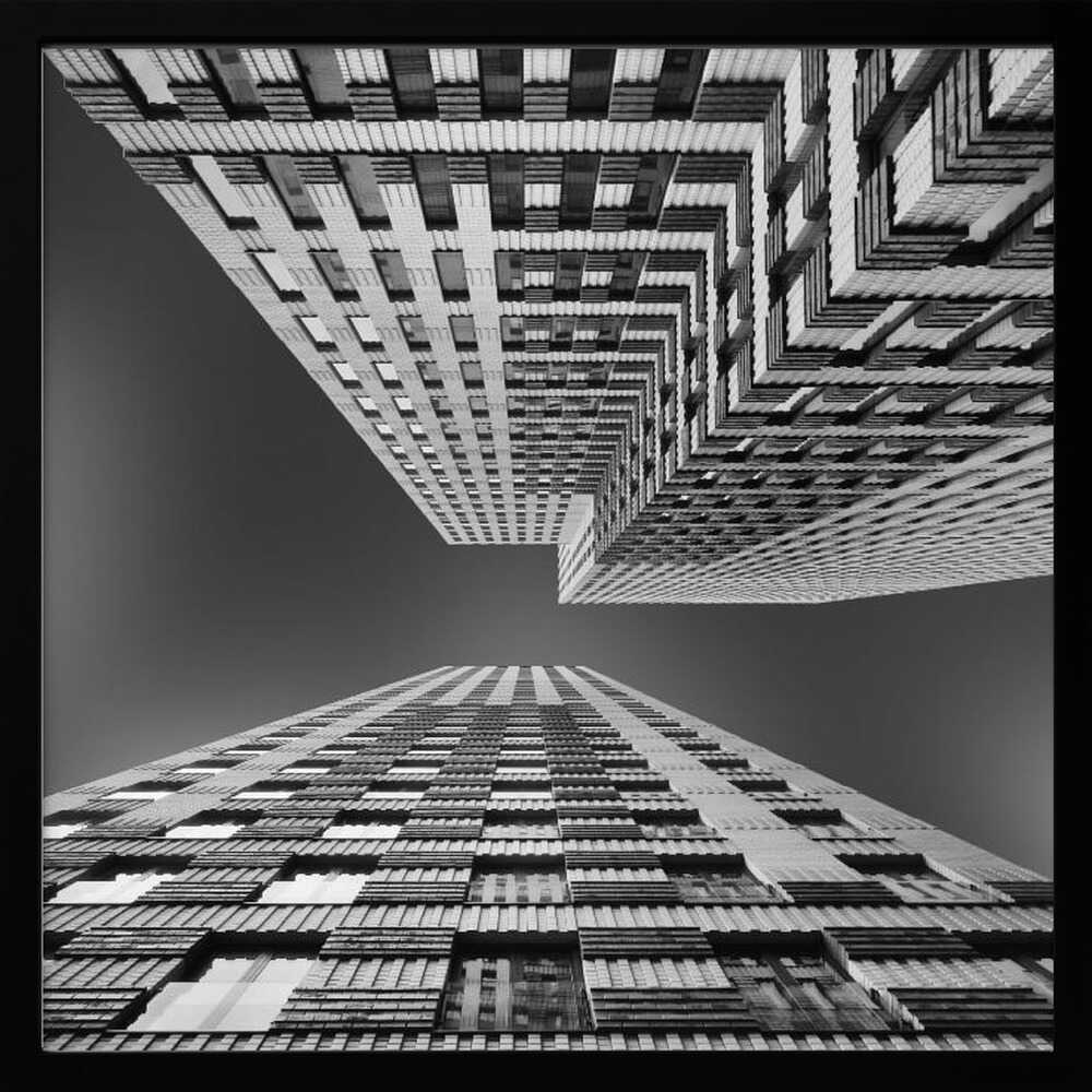 Modern Urban Geometry Art Print UK — Abstract Dark Wall Art — Living Room — Wall It All Prints