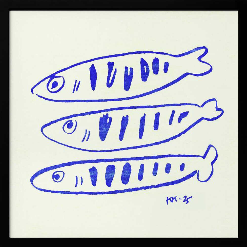 Three Blue Fish