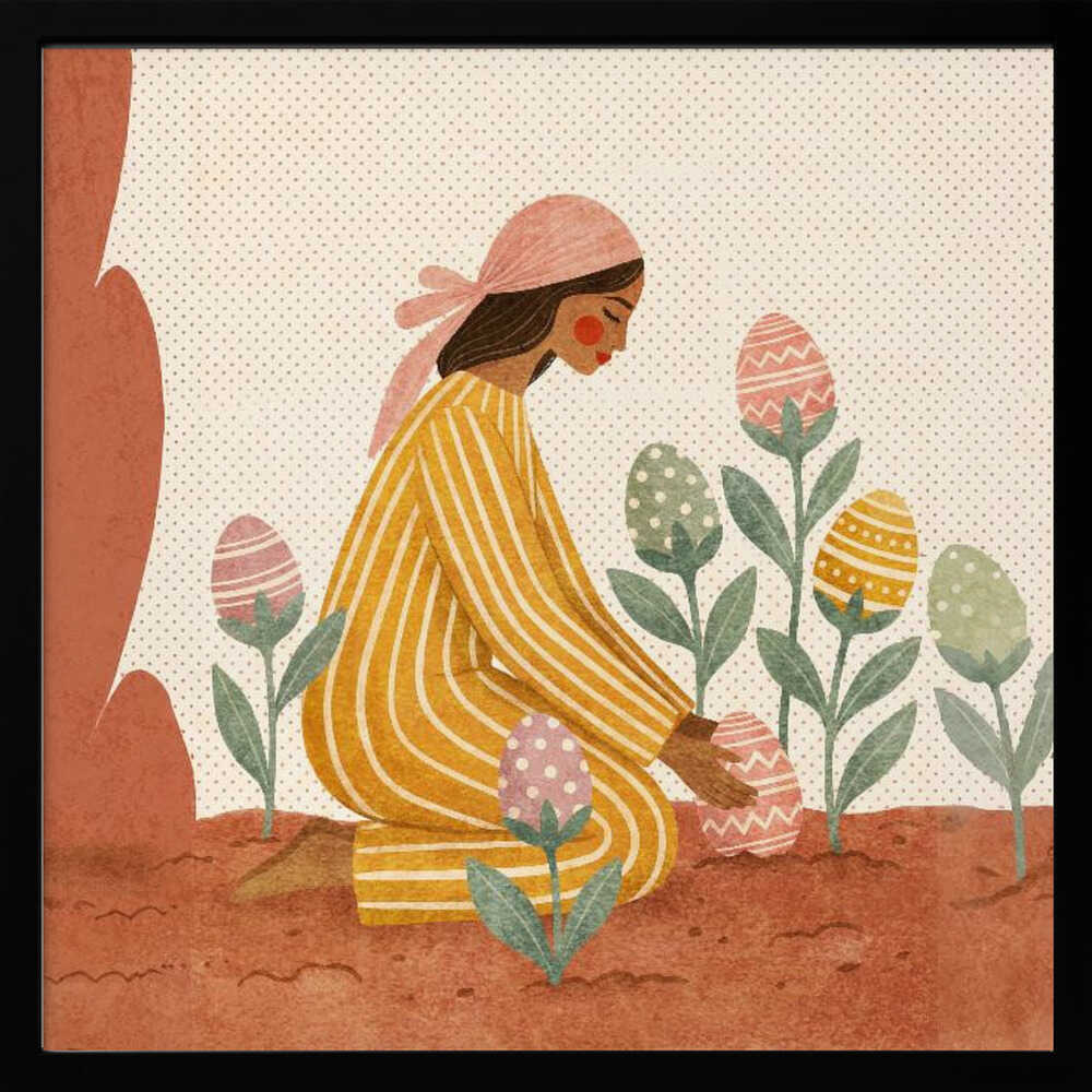Whimsical Egg Garden Art Print UK — Botanical Calm Wall Art — Living Room — Wall It All Prints