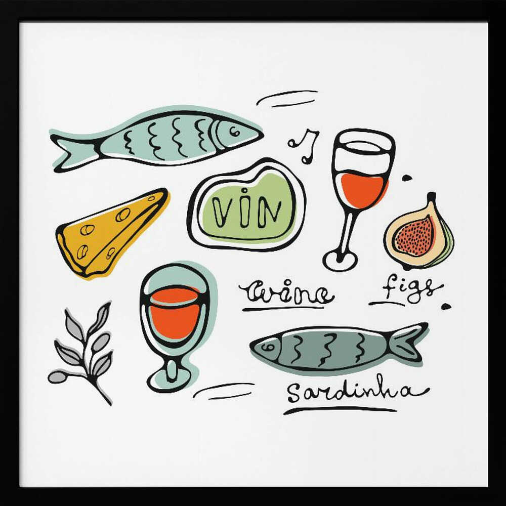 Rustic Food Delights Art Print UK — Food Fresh Wall Art — Kitchen — Wall It All Prints